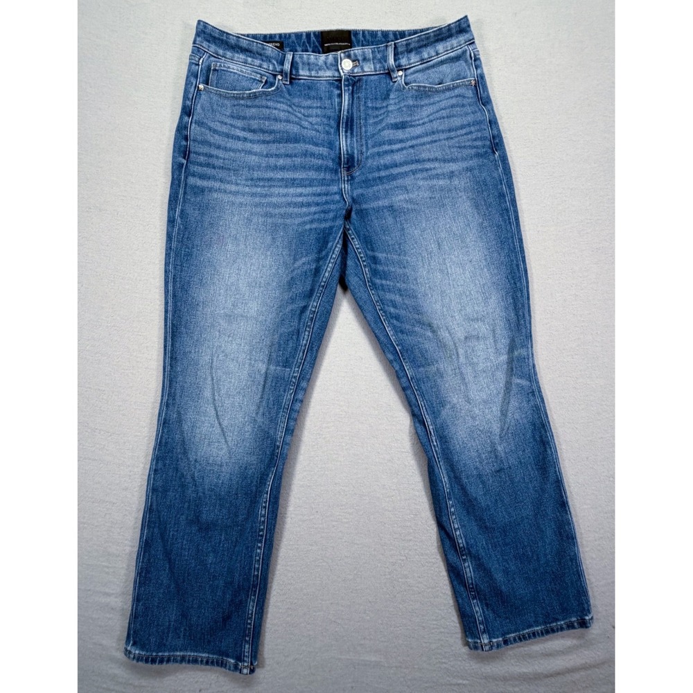 White‎ House Black Market Boyfriend Jeans Women 12 Good Blue Stretch Denim